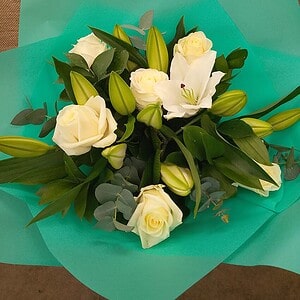 White lily and rose Bouquet