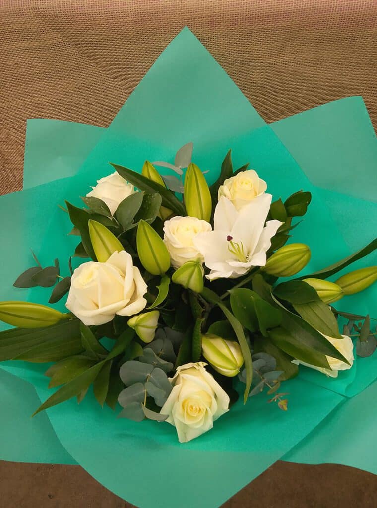 White lily and rose Bouquet