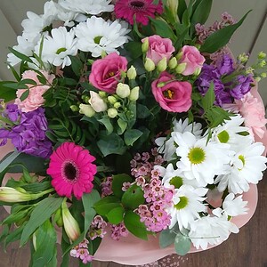 Mother’s Day Pink and White Hand Tied
