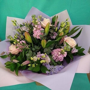 Scented soft pastel hand tied mothers day flowers