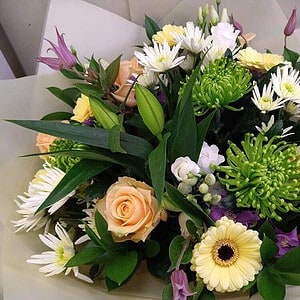 Touch of peach hand tied